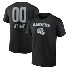 Las Vegas Raiders Personalized Name & Number Team Wordmark T-Shirt Black | NFL
