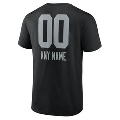 Las Vegas Raiders Personalized Name & Number Team Wordmark T-Shirt Black | NFL