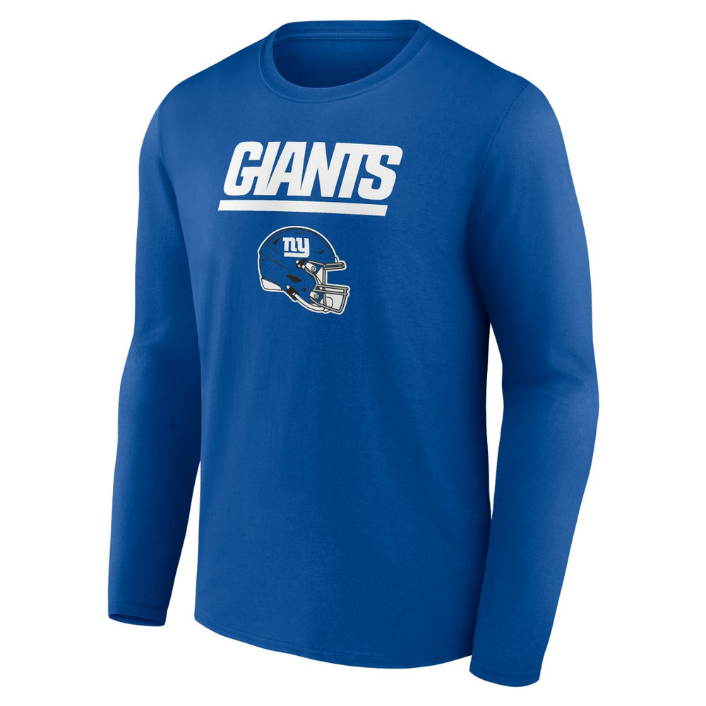 New York Giants Personalized Name & Number Team Wordmark Long Sleeve T-Shirt Royal | NFL