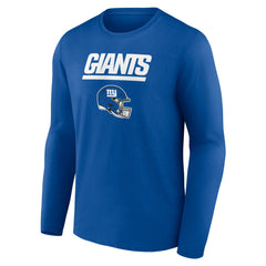 New York Giants Personalized Name & Number Team Wordmark Long Sleeve T-Shirt Royal | NFL