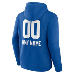 New York Giants Personalized Name & Number Team Wordmark Pullover Hoodie Royal | NFL