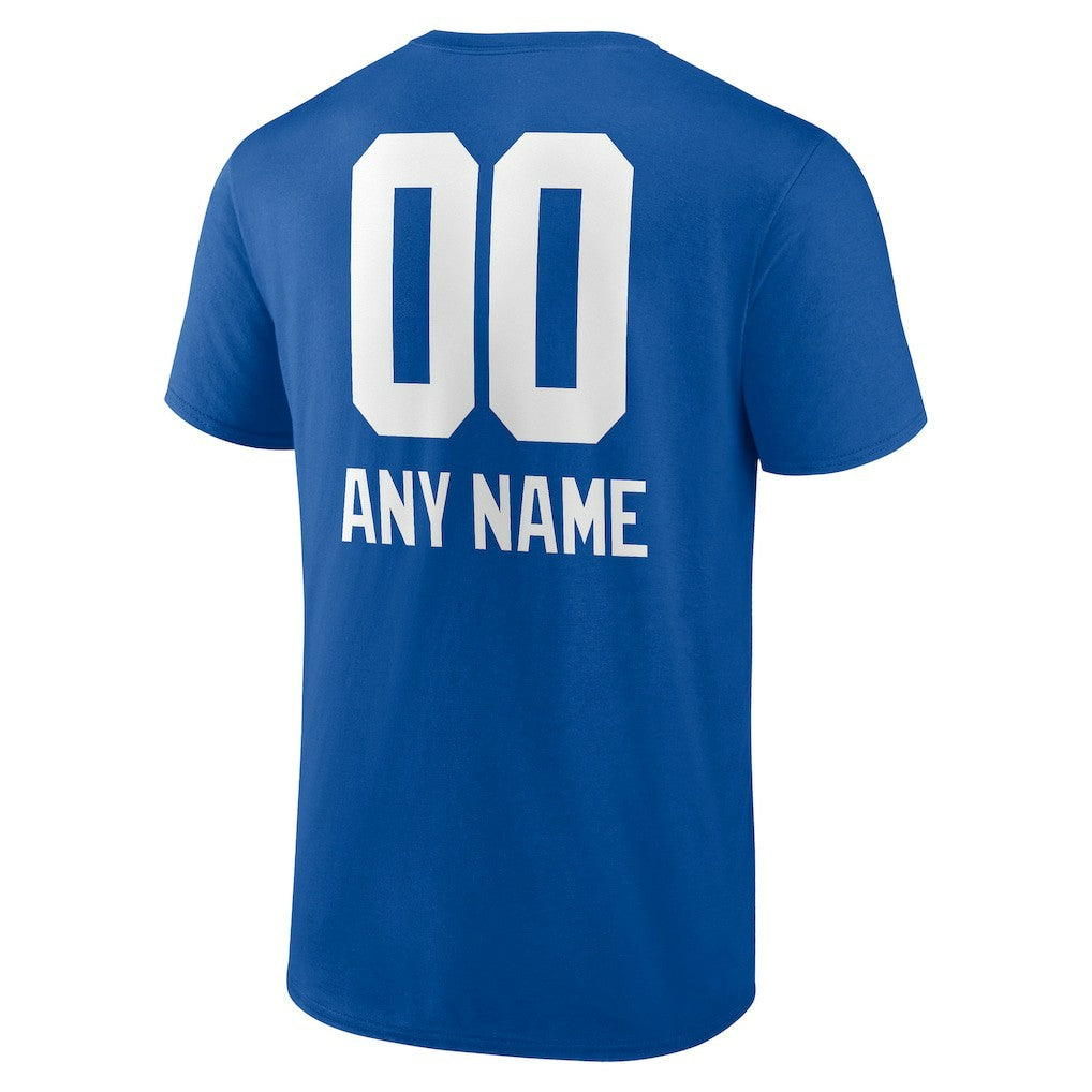 New York Giants Personalized Name & Number Team Wordmark T-Shirt Royal | NFL