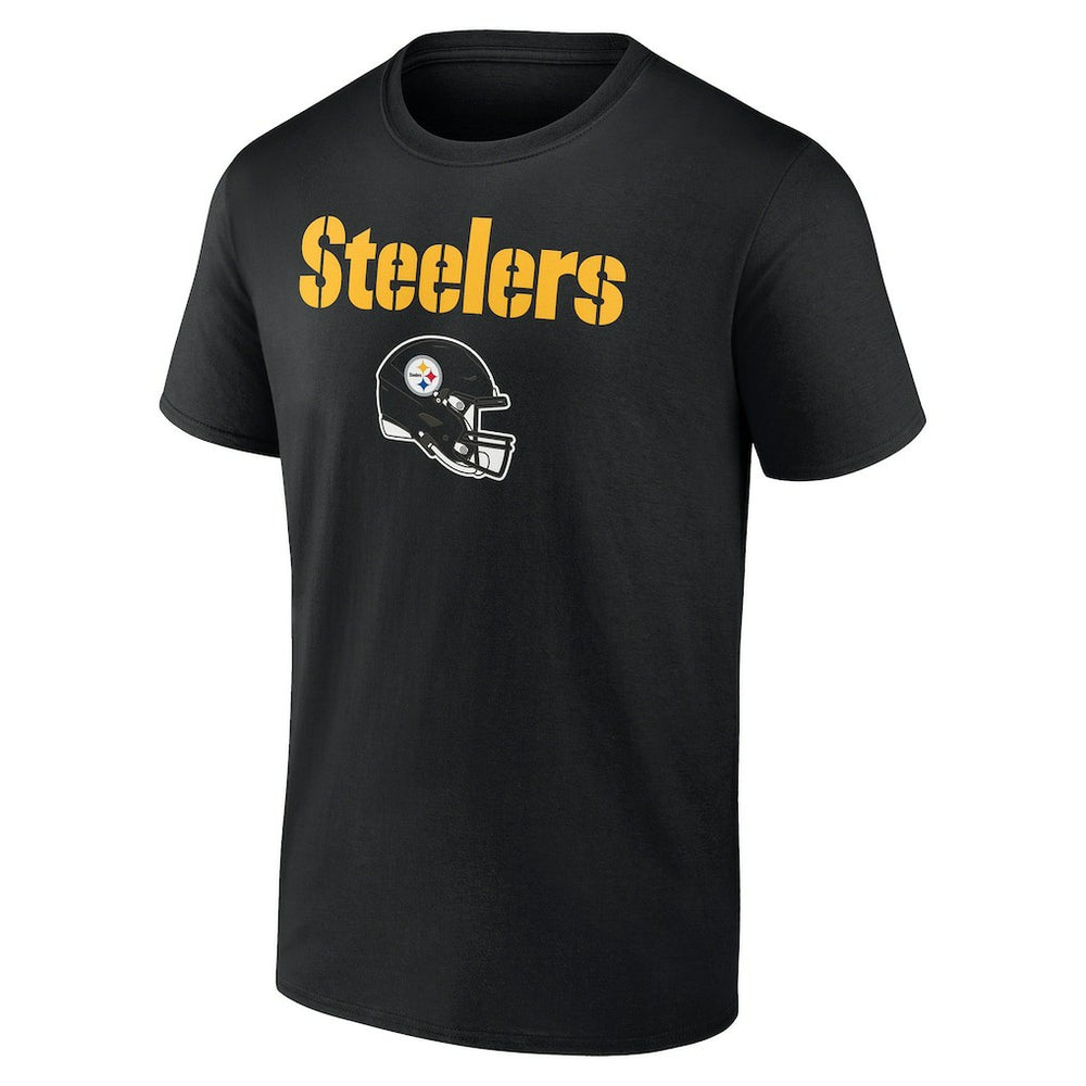 Pittsburgh Steelers Personalized Name & Number Team Wordmark T-Shirt Black | NFL
