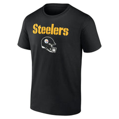 Pittsburgh Steelers Personalized Name & Number Team Wordmark T-Shirt Black | NFL