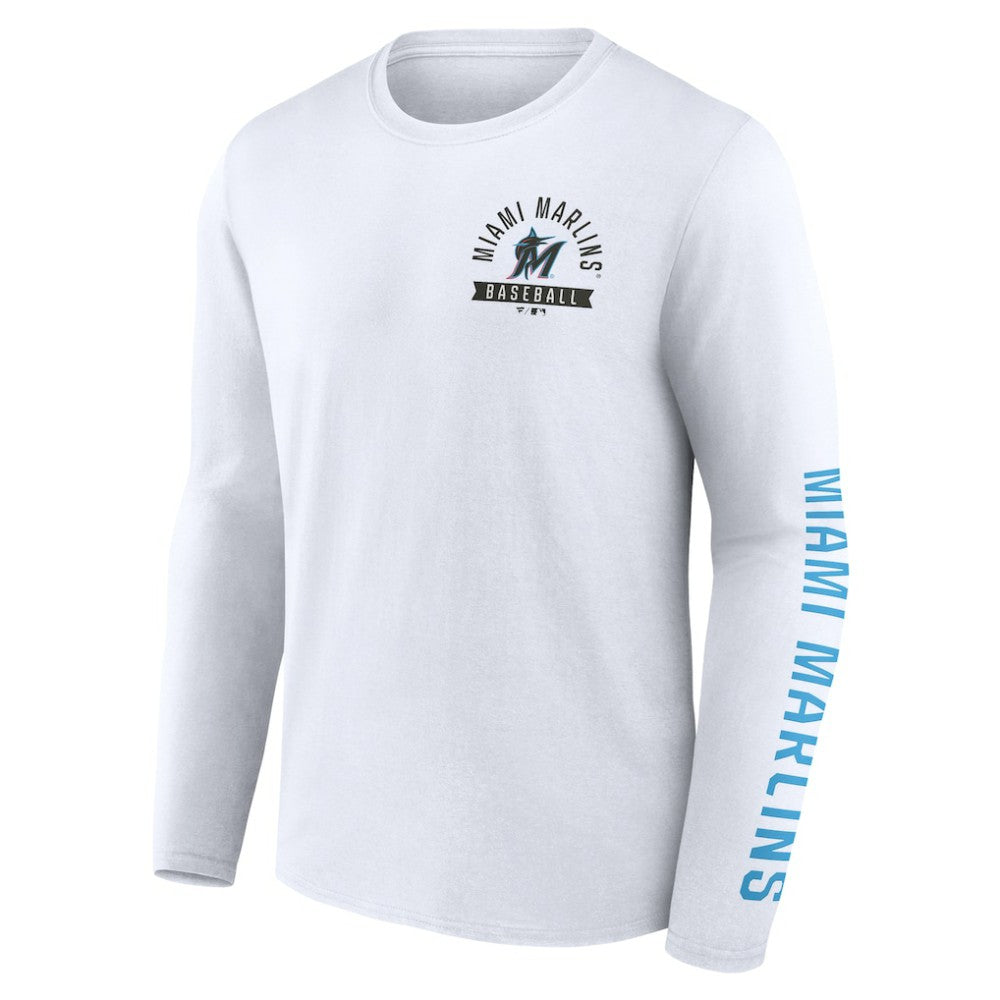 Miami Marlins Fanatics Press Box Long Sleeve T-Shirt - MLB