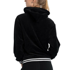Chicago Bulls Lusso Women's Nellie Oversized Velour Pullover Hoodie Black - NBA