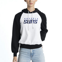 Phoenix Suns Lusso Women's Marlowe Tri-Blend Raglan Pullover Hoodie White - NBA