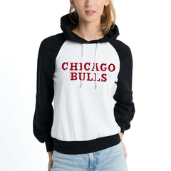 Chicago Bulls Lusso Women's Marlowe Tri-Blend Raglan Pullover Hoodie White - NBA