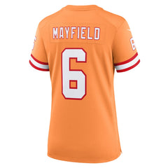 Baker Mayfield Tampa Bay Buccaneers Women's Throwback Game Jersey Orange | Nike for Sale