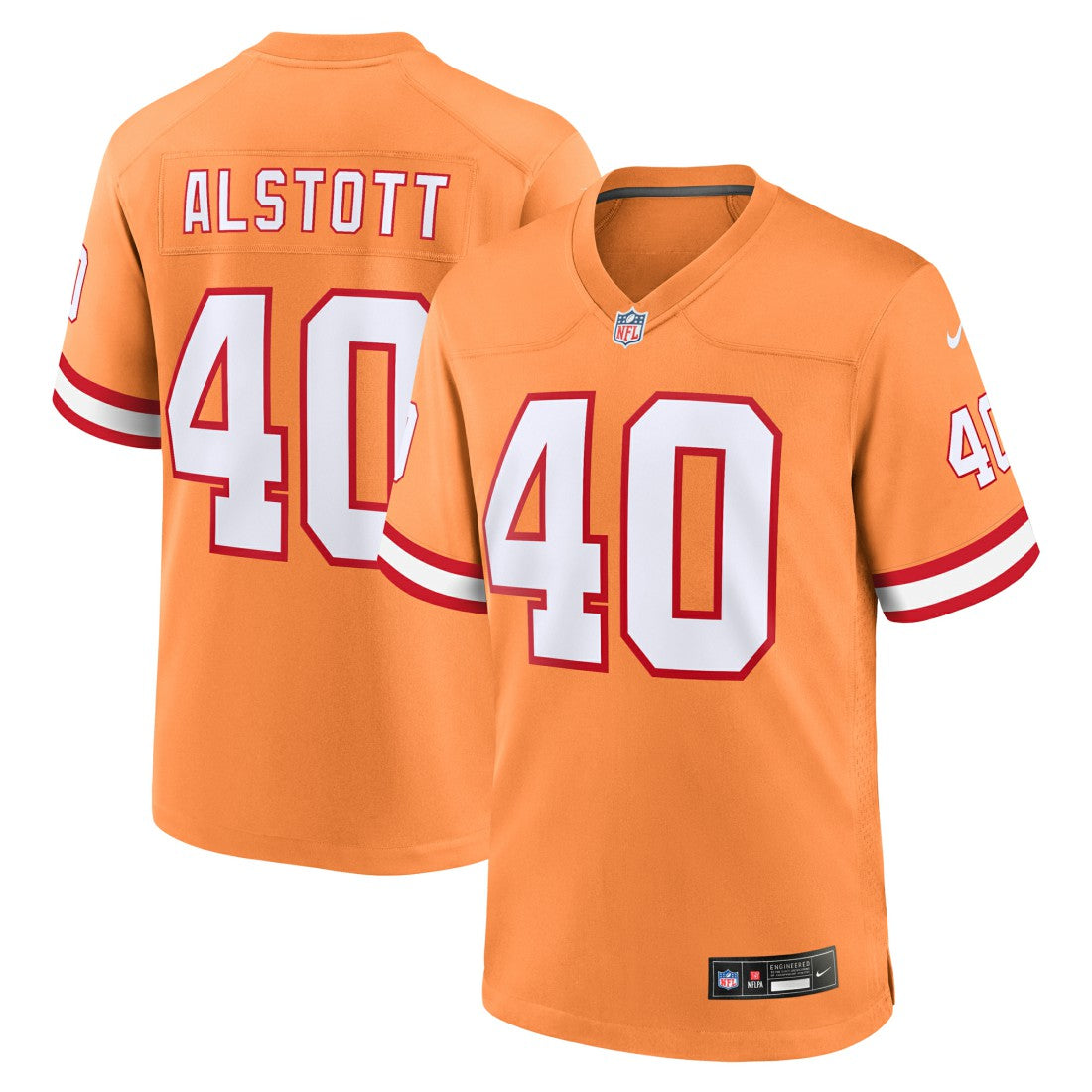 Mike Alstott Tampa Bay Buccaneers Throwback Game Jersey Orange | Nike for Sale