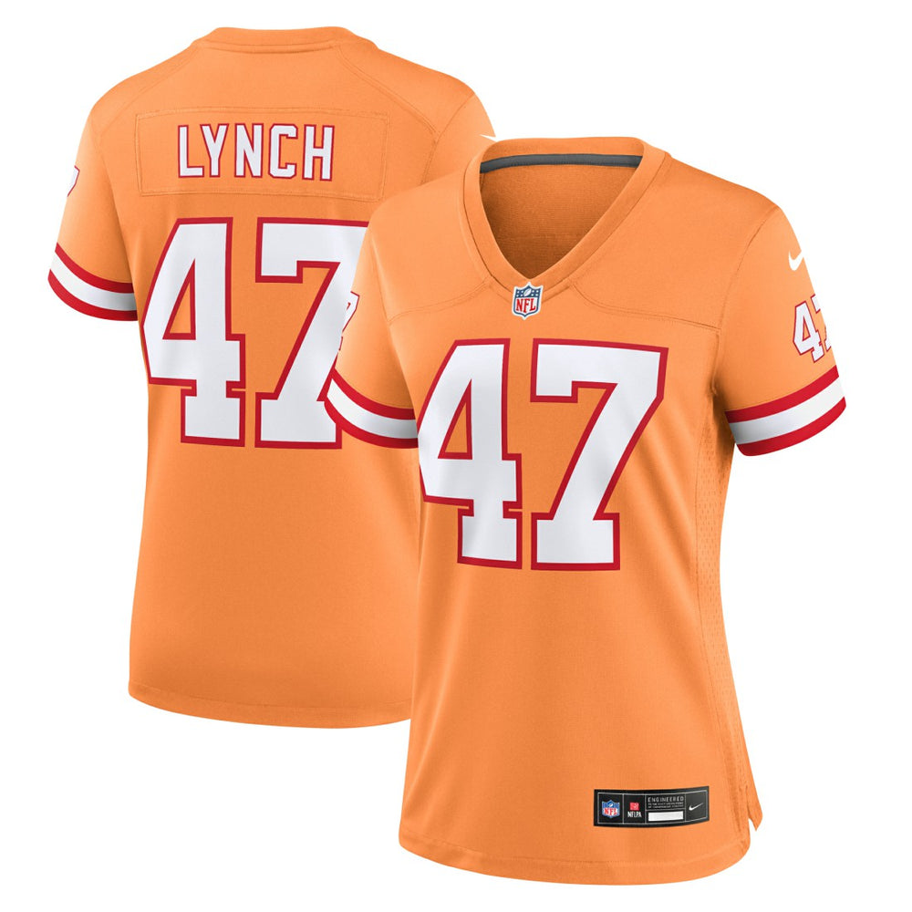 John Lynch Tampa Bay Buccaneers Women's Throwback Game Jersey Orange | Nike for Sale