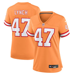 John Lynch Tampa Bay Buccaneers Women's Throwback Game Jersey Orange | Nike for Sale