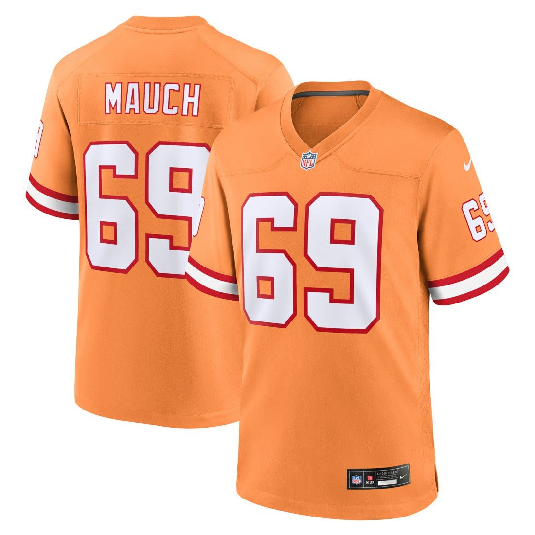 Cody Mauch Tampa Bay Buccaneers Alternate Game Jersey Orange | Nike for Sale