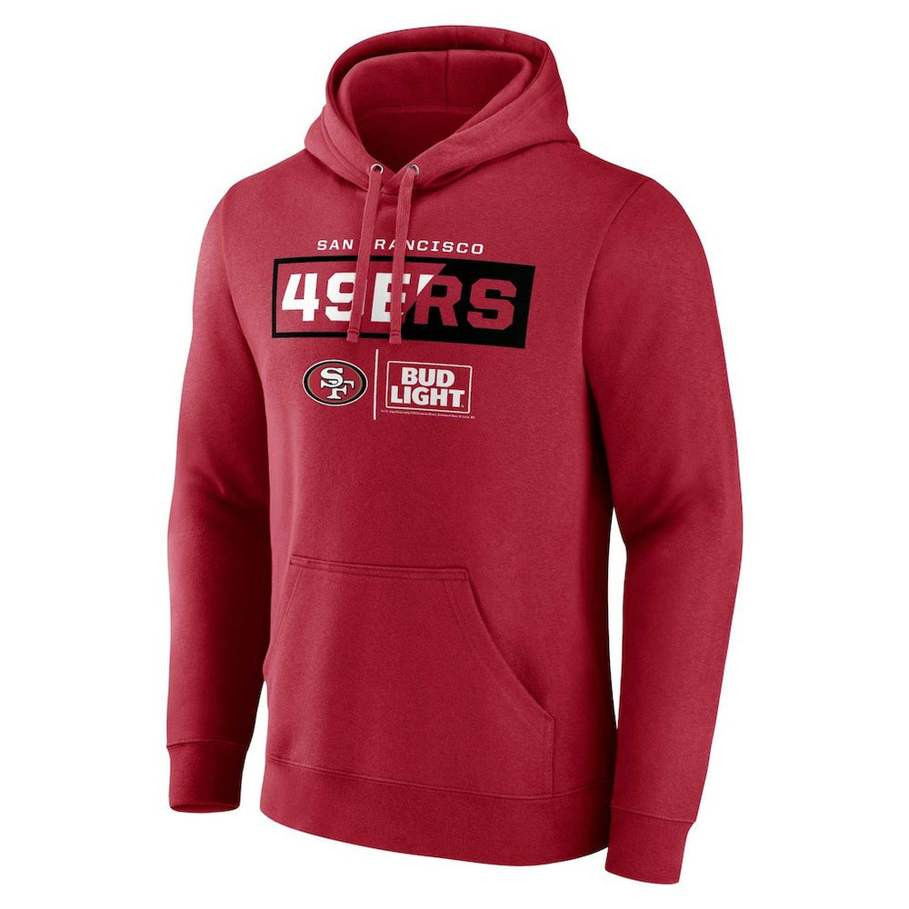 San Francisco 49ers NFL x Bud Light Pullover Hoodie Scarlet | Fanatics