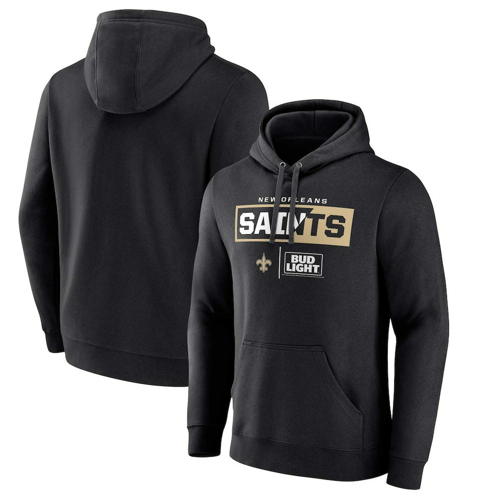 New Orleans Saints NFL x Bud Light Pullover Hoodie Black | NFL
