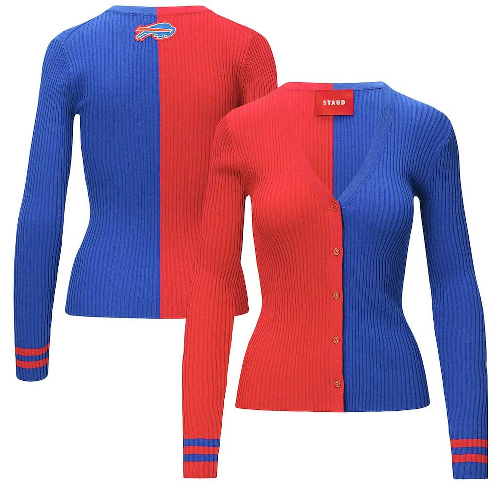 Buffalo Bills STAUD Women's Cargo Sweater Red/Royal | NFL