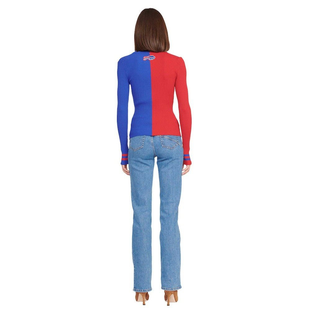 Buffalo Bills STAUD Women's Cargo Sweater Red/Royal | NFL