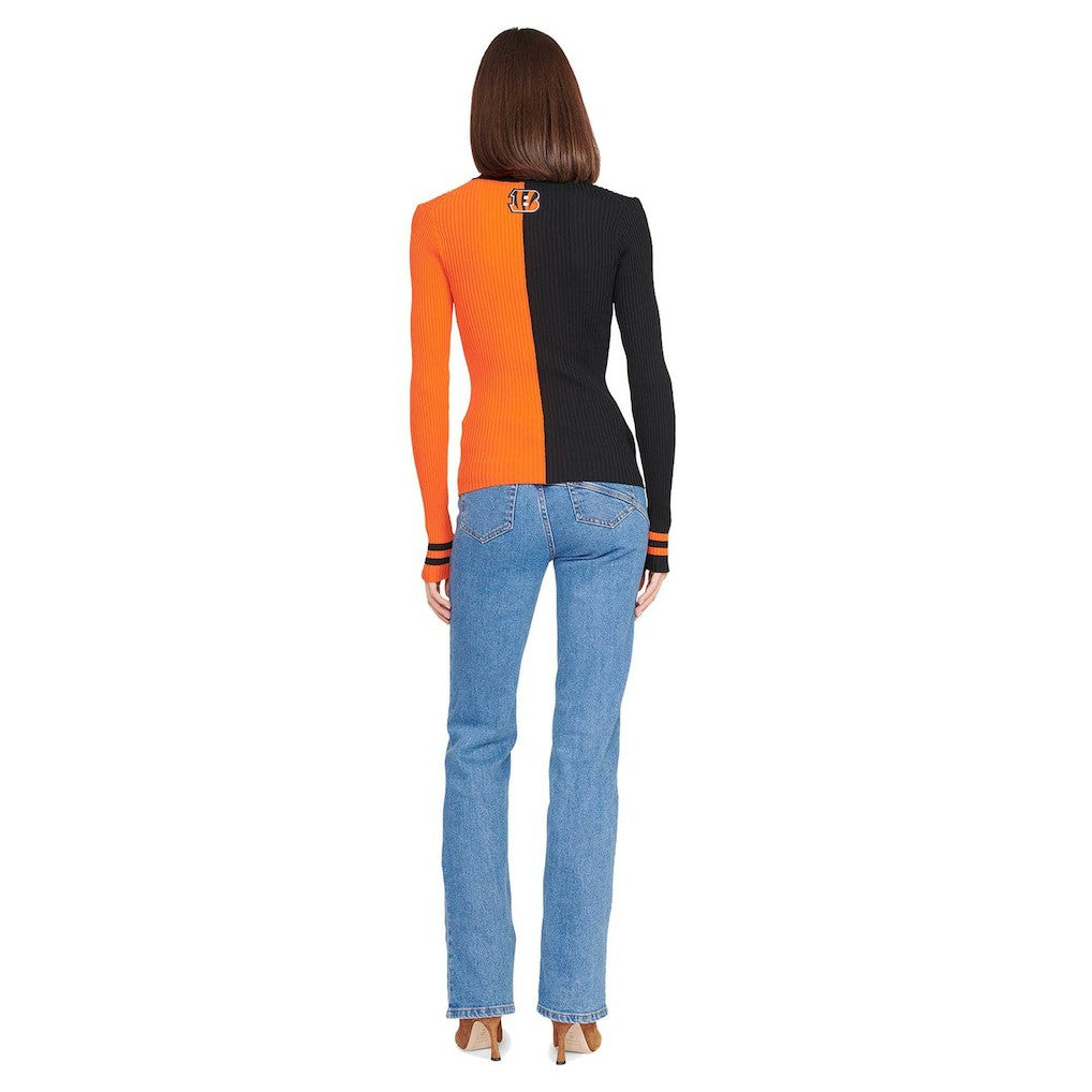 Cincinnati Bengals STAUD Women's Cargo Sweater Black/Orange | NFL
