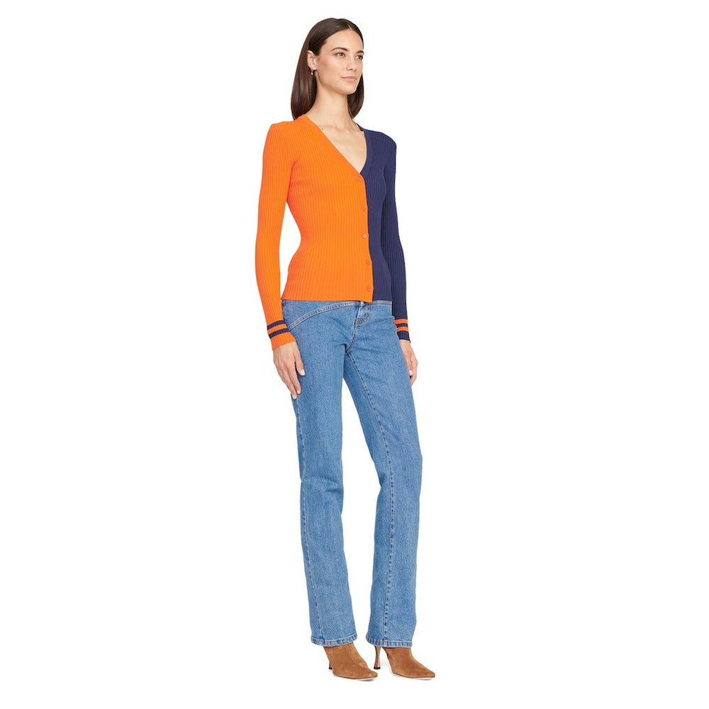 Denver Broncos STAUD Women's Cargo Sweater Orange/Navy | NFL