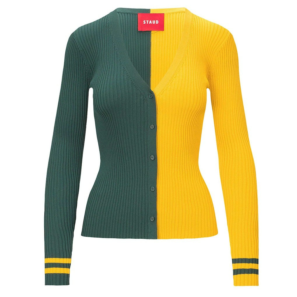 Green Bay Packers STAUD Women's Cargo Sweater Green/Gold | NFL