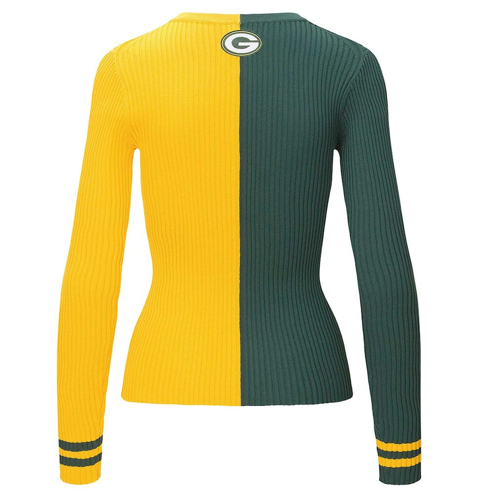 Green Bay Packers STAUD Women's Cargo Sweater Green/Gold | NFL