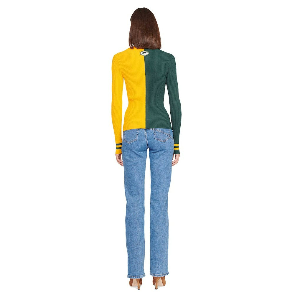 Green Bay Packers STAUD Women's Cargo Sweater Green/Gold | NFL