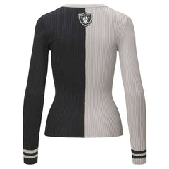 Las Vegas Raiders STAUD Women's Cargo Sweater Silver/Black | NFL