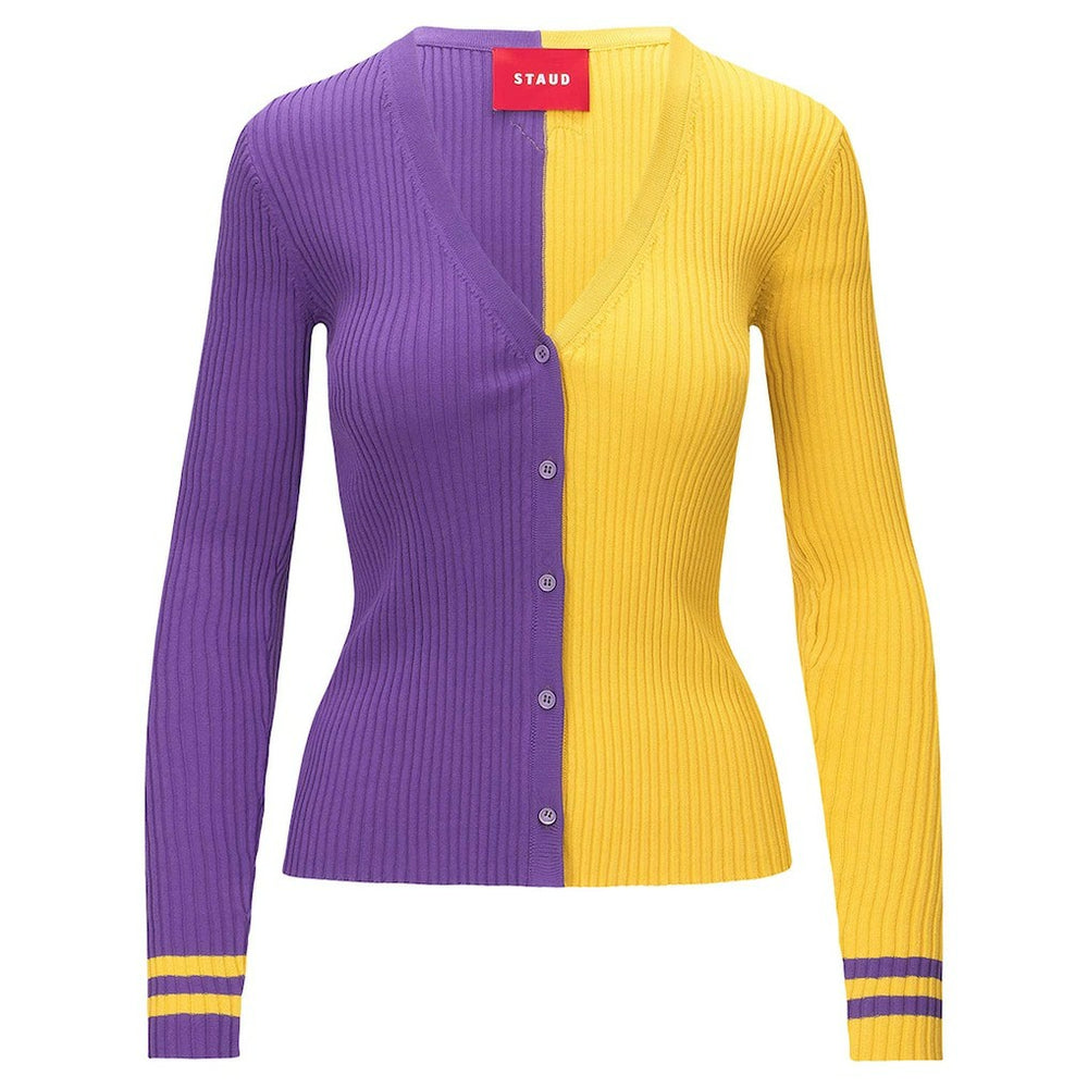 Minnesota Vikings STAUD Women's Cargo Sweater Purple/Gold | NFL