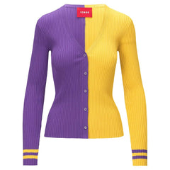 Minnesota Vikings STAUD Women's Cargo Sweater Purple/Gold | NFL