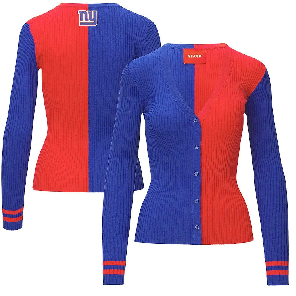 New York Giants STAUD Women's Cargo Sweater Royal/Red | NFL