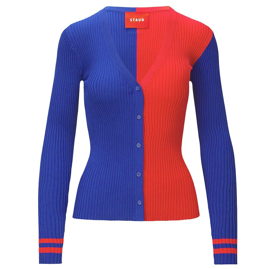 New York Giants STAUD Women's Cargo Sweater Royal/Red | NFL