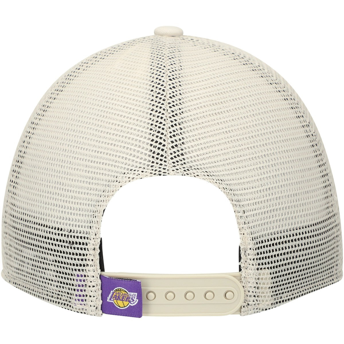 Los Angeles Lakers Rough Edge Logo Trucker 9TWENTY Adjustable Hat Cream - NBA