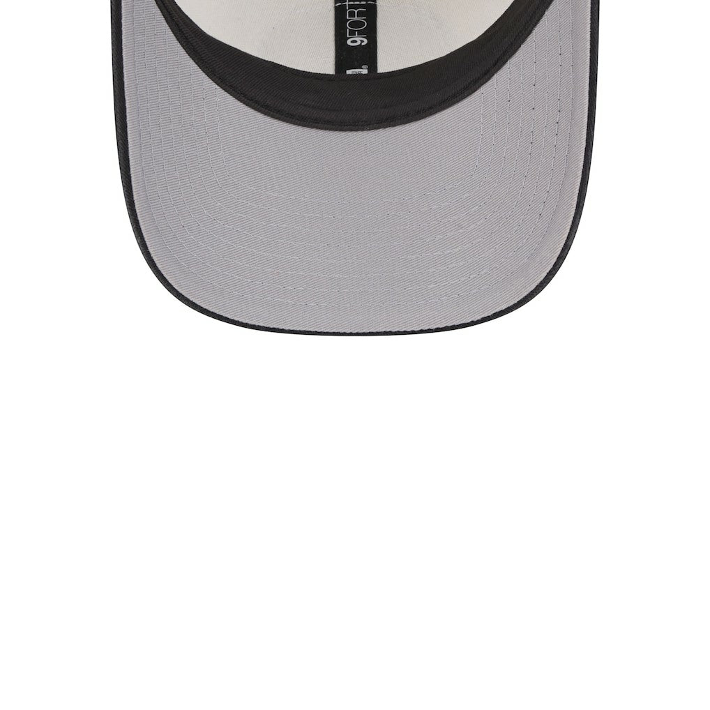 Chicago Bulls Throwback Patch Trucker 9FORTY Adjustable Hat Khaki/Black - NBA