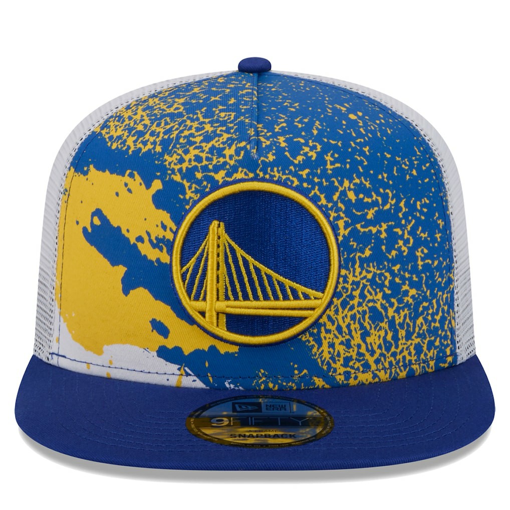 Golden State Warriors Court Sport Speckle 9FIFTY Snapback Hat Royal - NBA