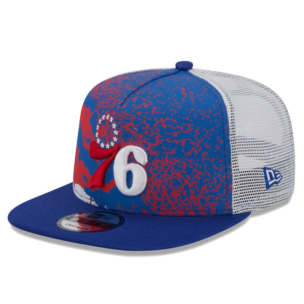 Philadelphia 76ers Court Sport Speckle 9FIFTY Snapback Hat Royal - NBA