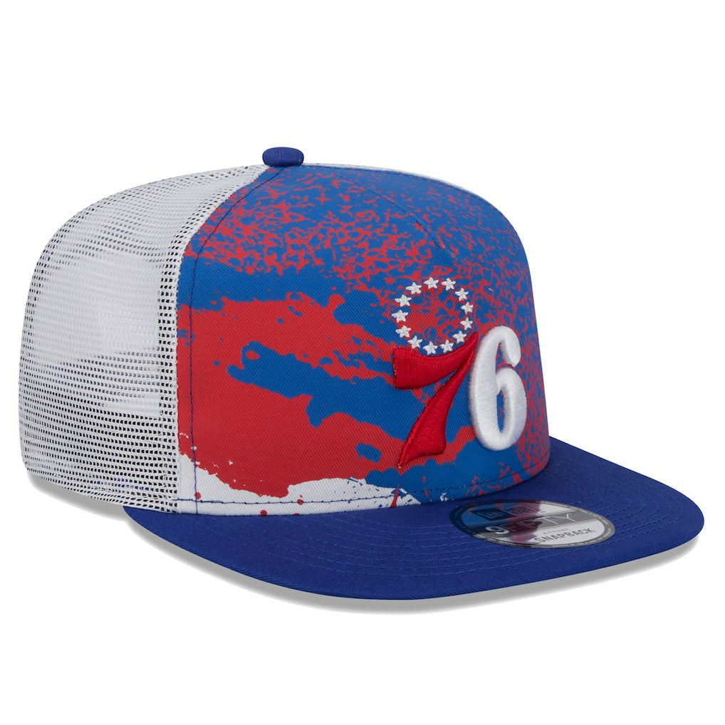 Philadelphia 76ers Court Sport Speckle 9FIFTY Snapback Hat Royal - NBA