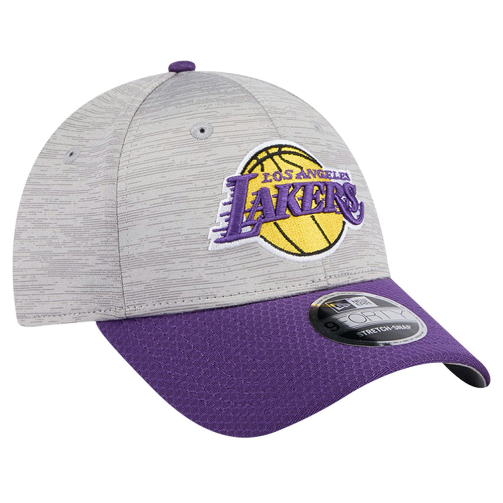 Los Angeles Lakers Active Digi-Tech Two-Tone 9FORTY Adjustable Hat Heather Gray/Purple - NBA