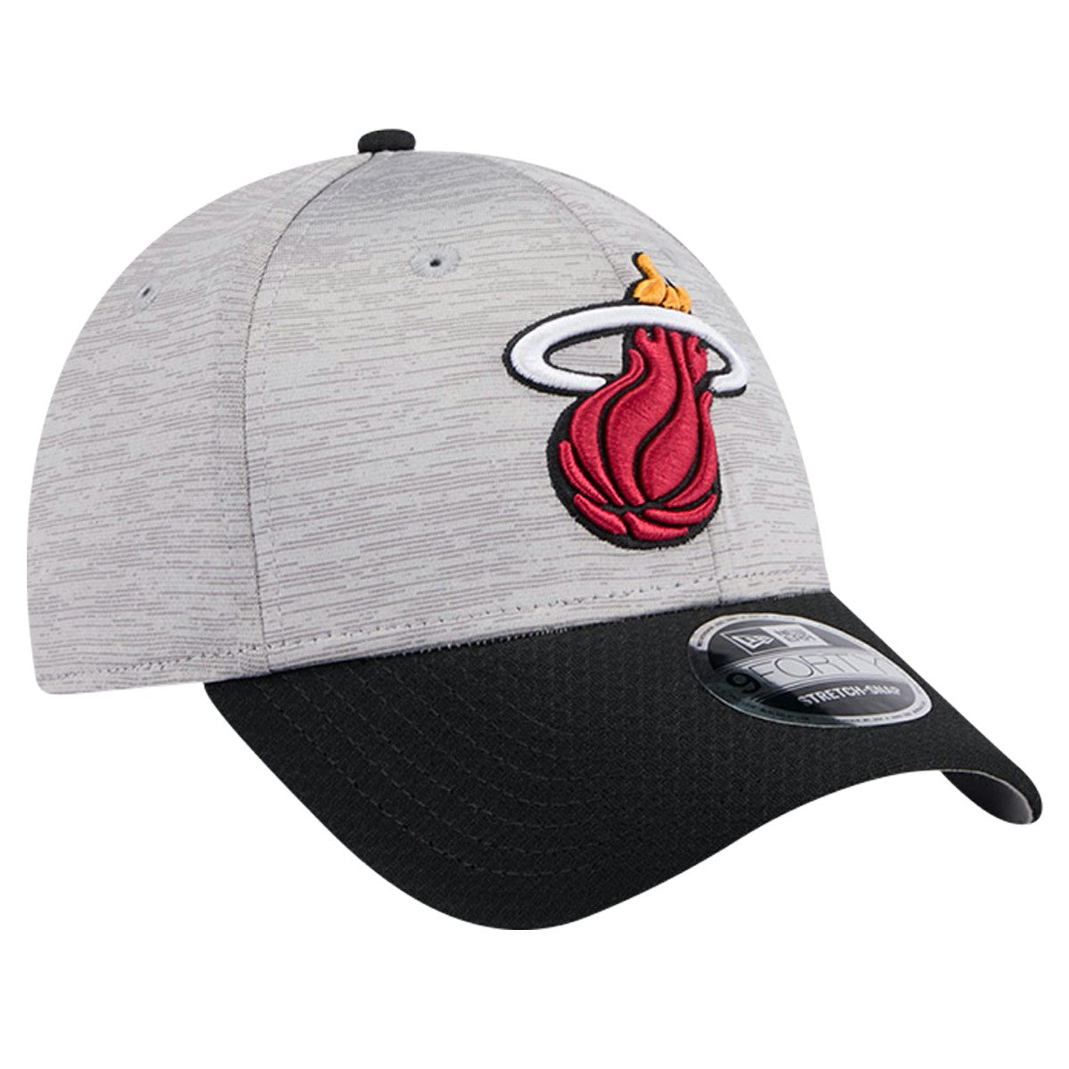 Miami Heat Active Digi-Tech Two-Tone 9FORTY Adjustable Hat Heather Gray/Black - NBA