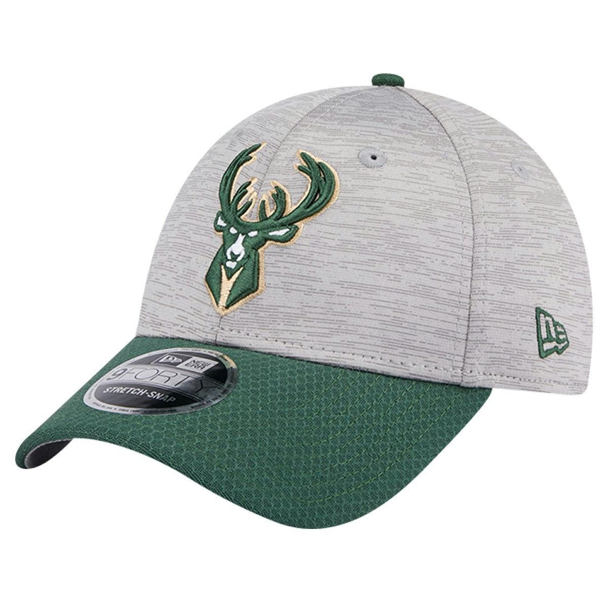 Milwaukee Bucks Active Digi-Tech Two-Tone 9FORTY Adjustable Hat Heather Gray/Hunter Green - NBA