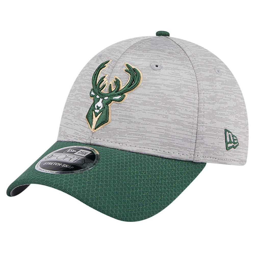 Milwaukee Bucks Active Digi-Tech Two-Tone 9FORTY Adjustable Hat Heather Gray/Hunter Green - NBA
