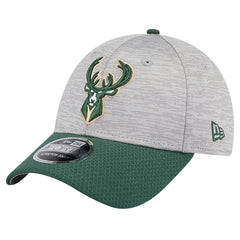Milwaukee Bucks Active Digi-Tech Two-Tone 9FORTY Adjustable Hat Heather Gray/Hunter Green - NBA