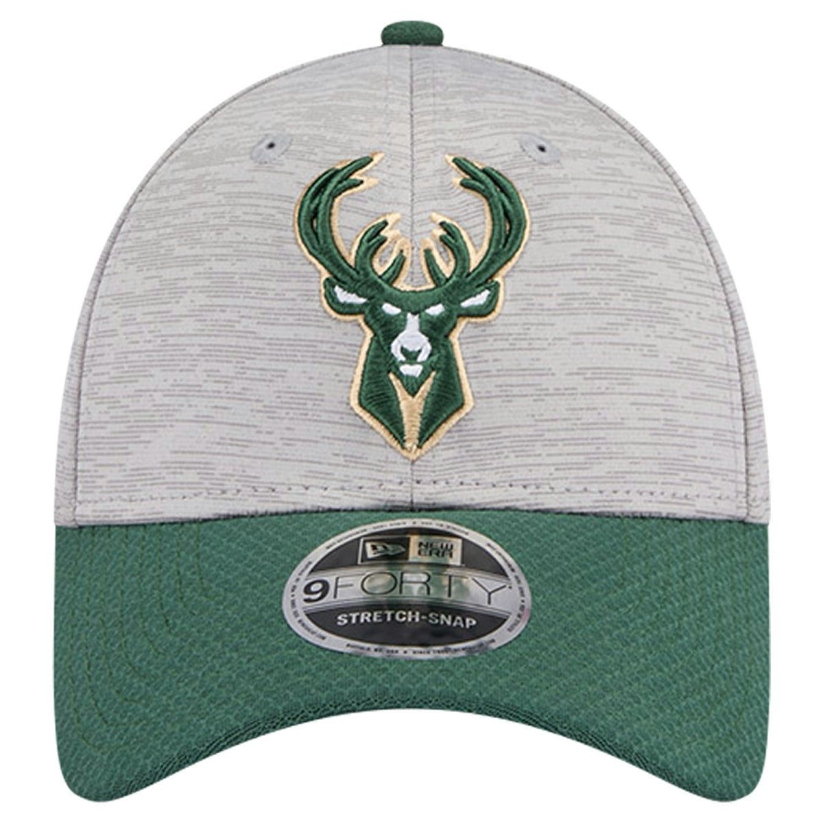 Milwaukee Bucks Active Digi-Tech Two-Tone 9FORTY Adjustable Hat Heather Gray/Hunter Green - NBA