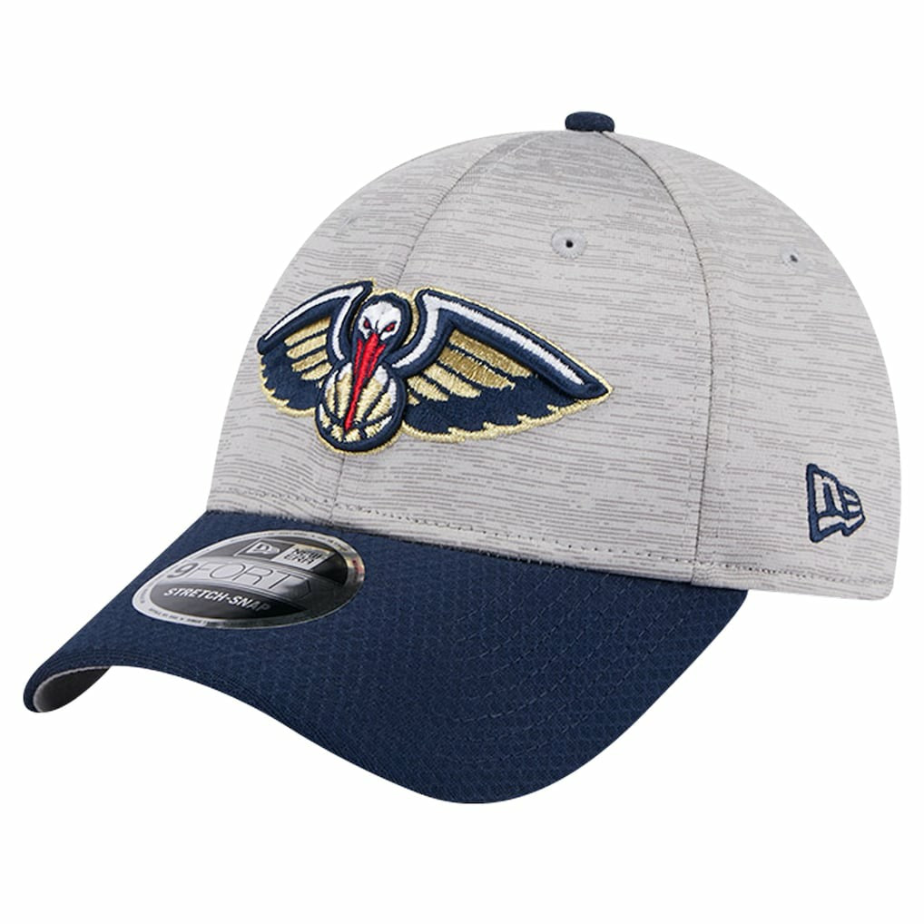 New Orleans Pelicans Active Digi-Tech Two-Tone 9FORTY Adjustable Hat Heather Gray/Navy - NBA