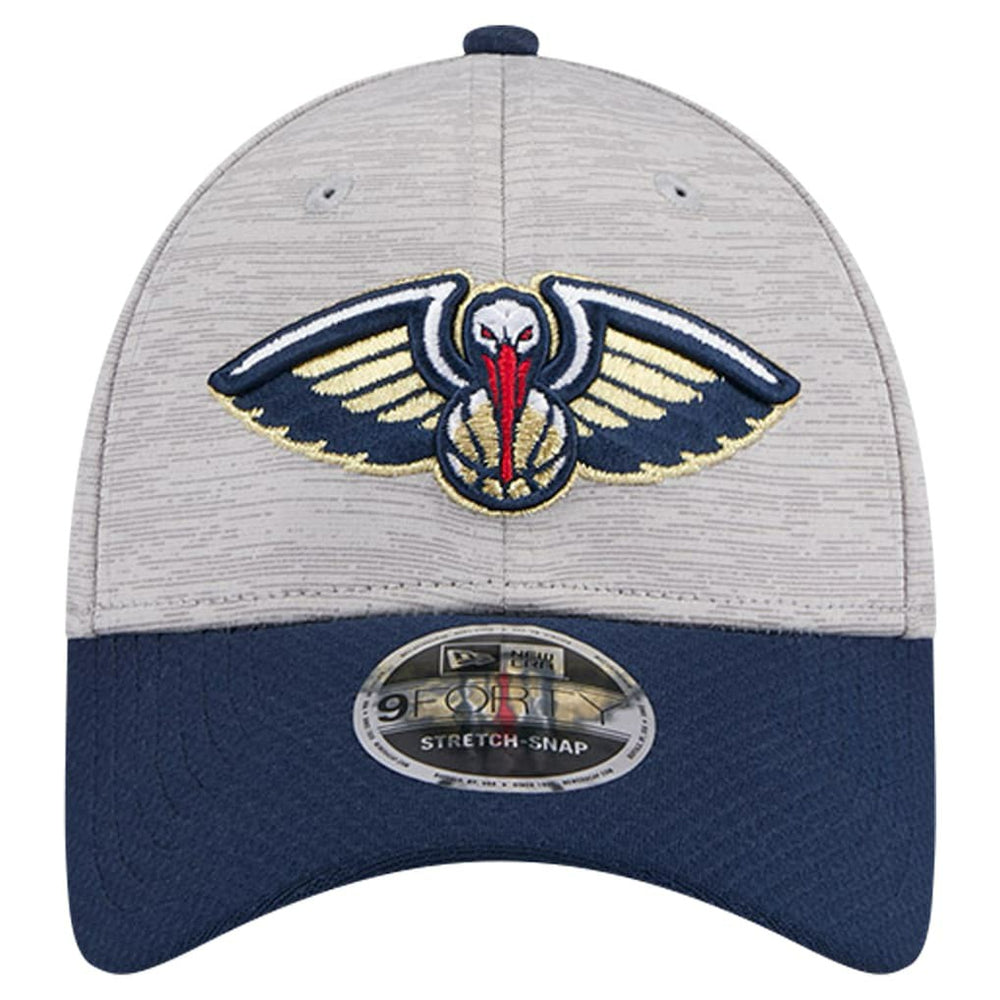 New Orleans Pelicans Active Digi-Tech Two-Tone 9FORTY Adjustable Hat Heather Gray/Navy - NBA