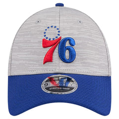 Philadelphia 76ers Active Digi-Tech Two-Tone 9FORTY Adjustable Hat Heather Gray/Royal - NBA