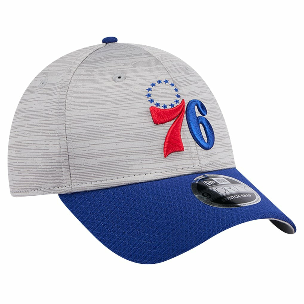 Philadelphia 76ers Active Digi-Tech Two-Tone 9FORTY Adjustable Hat Heather Gray/Royal - NBA