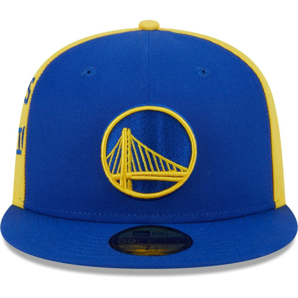 Golden State Warriors Gameday Wordmark 59FIFTY Fitted Hat Royal/Gold - NBA
