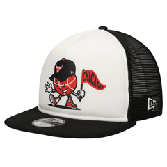 Chicago Bulls Youth Court Sport Mascot 9FIFTY Snapback Hat White/Black - NBA