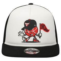 Chicago Bulls Youth Court Sport Mascot 9FIFTY Snapback Hat White/Black - NBA