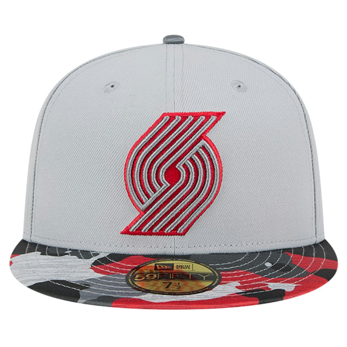 Portland Trail Blazers Active Color Camo Visor 59FIFTY Fitted Hat Gray - NBA